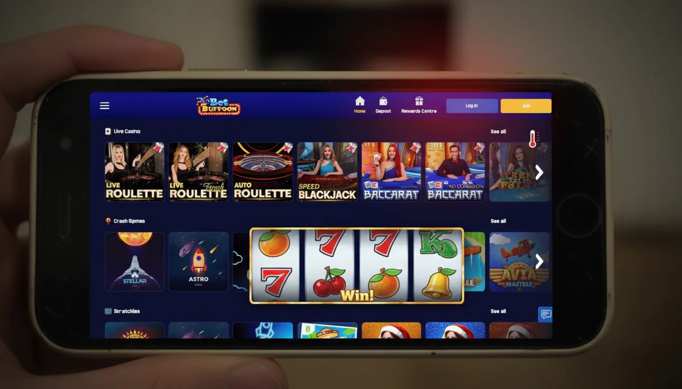 Een combinatie van slots, live dealers en mobiele app interface.